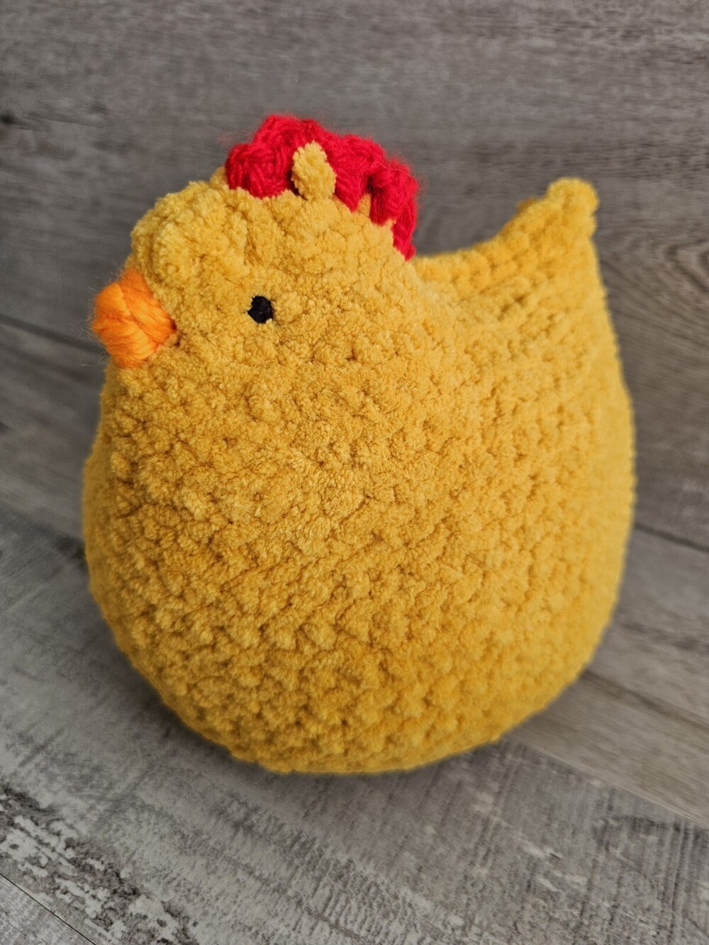 Handmade Crochet Yellow Chicken Hen 7" Farm Granny Stardew Valley Amigurumi